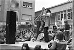 1979, Xesco Boix a l'escola Pompeu Fabra de Barcelona (barri del Congrés)