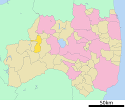 Location of Yanaizu in Fukushima Prefecture