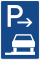 Zeichen 315-67 Parken auf Gehwegen – ganz in Fahrtrichtung rechts (Ende)