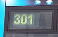 Kurs 01 der Prager Straßenbahnlinie 37, die vorangestellte 3 ist die Nummer des Straßenbahndepots