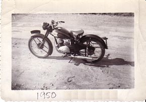 Motocicleta Excelsior Universal, 125 cc, 1950.