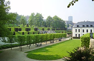 Promenade des abbesses et jardins étagés, aujourd'hui partie intégrante de l'École nationale supérieure des arts visuels La Cambre