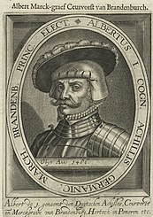 Markgraf Albrecht Achilles von Brandenburg, Kupferstich aus dem 17. Jahrhundert