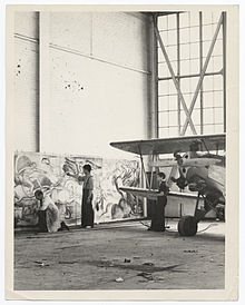 Mural in progress, c. 1939 Archives of American Art - Eugene Chodorow - 2023.jpg