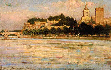 Il Palazzo dei papi ed il ponte d'Avignone (1852-1917), James Carroll Beckwith.