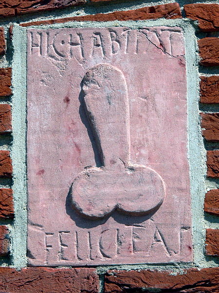 Straßenzeichen in Pompeji (Quelle: Wolfgang Sauber (CC))