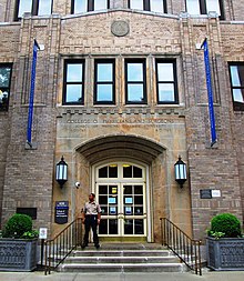 The entrance to the College of Physicians and Surgeons in Washington Heights Columbia University College of Physicians and Surgeons entrance.jpg