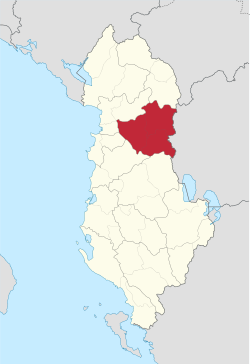 第巴爾州在阿爾巴尼亞位置