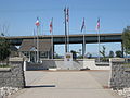 Dieppe Veterans' Memorial Park, Skyway in background