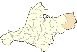 Location of Tamzoura within Aïn Témouchent province