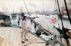 EDELFELT Albert From the port of Copenhagen I, c.1890 