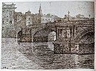 Ponte a S. Trinita (1917). Medaglia d'argento all'Esposizione di Belle Arti di Firenze 1917/18