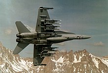 VX-4 F/A-18 with ten AIM-120 AMRAAMs and two AIM-9 Sidewinders FA-18 Hornet VX-4 with 10 AMRAAM.jpg