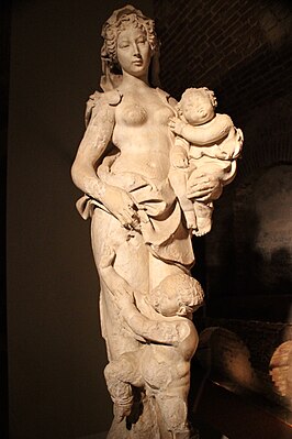 Акка Ларентия с Ромулом и Ремом. Статуя Якопо делла Кверча.