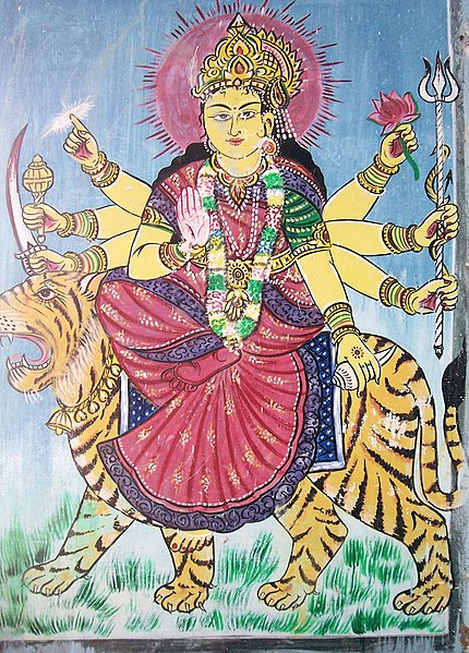 File:Godess Durga painting.JPG