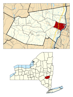 Location in Greene County and the state of New York.