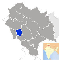 Location of Hamirpur district in Himachal Pradesh