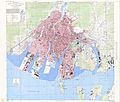 1945年の広島市地図。米軍作成。