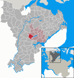 Elhelyezkedése Schleswig-Holstein térképén