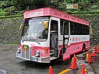 日野・リエッセ レトロバス 定期観光バス「世界遺産 熊野古道大門坂と那智山めぐりコース」専用車