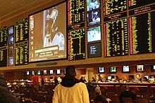 sportsbook, a board showing numbers