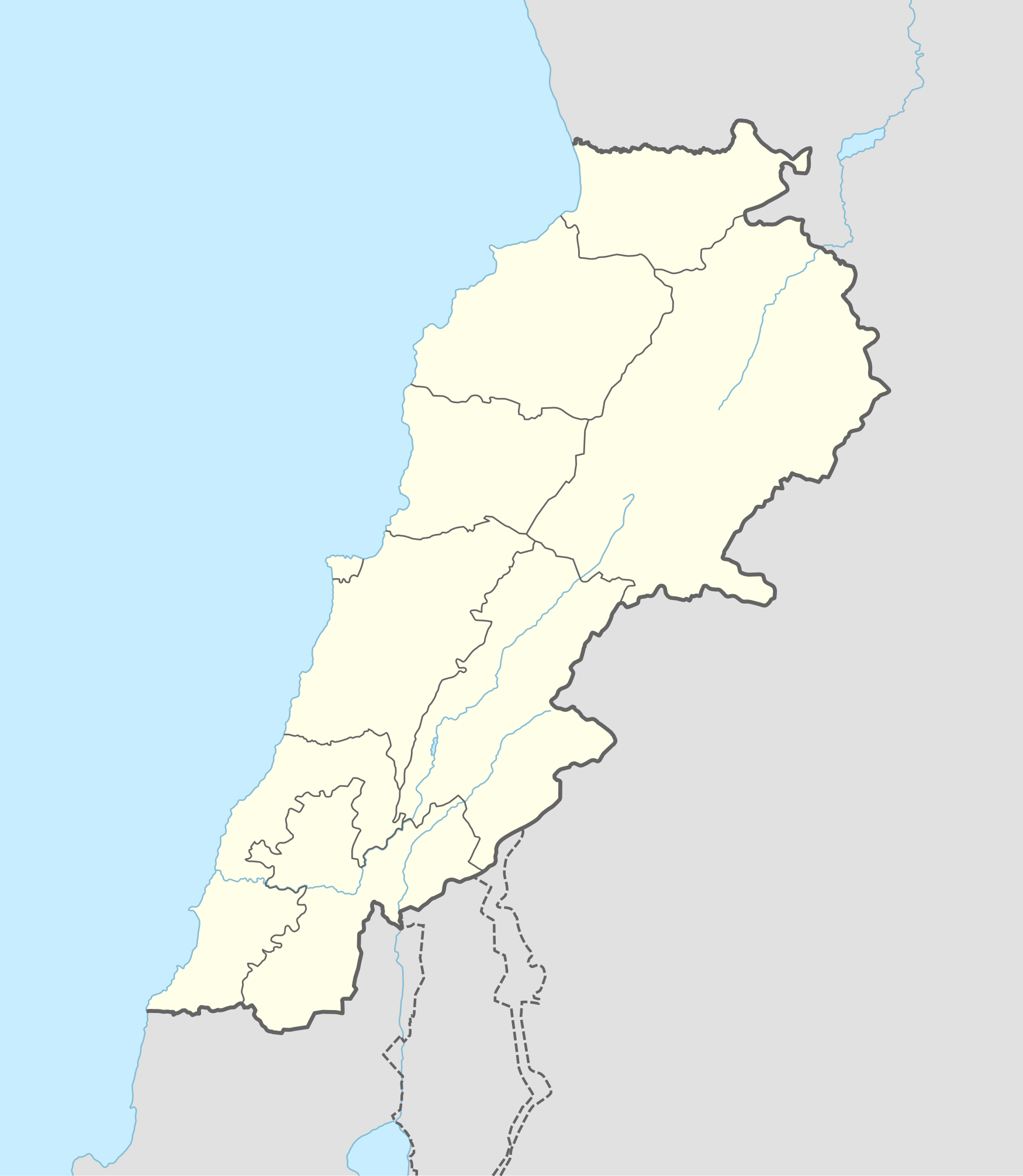 خريطة مفصلة للتمرد اللبناني is located in Lebanon