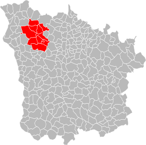 Lage des Gemeindeverbandes im Département Nièvre