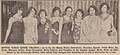 London Ladies Motorcycle Club (Nancy Debenham, Dorothea Sparks, Jessie Hole, Ida Crow, Marjorie Cottle, Betty Debenham, Betty Tippett, and Miss Trumble)