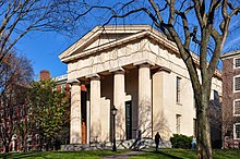 The galleries of Brown's anthropology museum, the Haffenreffer, are located in Manning Hall. Manning Hall, Brown University, Providence, Rhode Island - 20091108 straighten.jpg