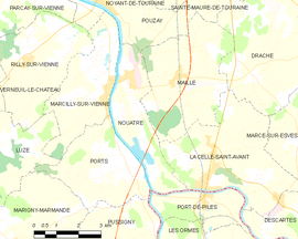 Mapa obce Nouâtre