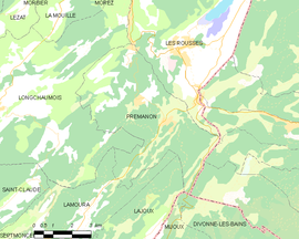 Mapa obce Prémanon