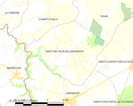 Mapa obce Saint-Sauveur-de-Landemont