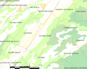 Poziția localității Villard-Léger