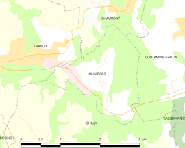 Mapa obce Musièges