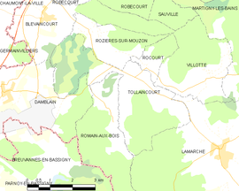 Mapa obce Tollaincourt