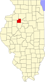 Карта штата Иллинойс с выделением округа Старк