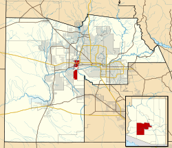 Location in Maricopa County and the state of ایریزونا فینکس, ایریزونا