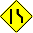 SP-21: Asymmetrical road narrows