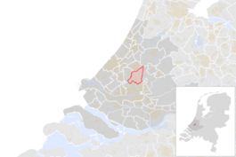 Locatie van de gemeente Lansingerland (gemeentegrenzen CBS 2016)
