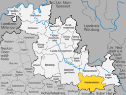 Läget för Niederstetten i Main-Tauber-Kreis