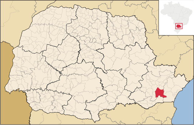 Localização de São José dos Pinhais no Paraná