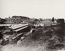 Stazione ferroviaria di Roma, 1865.