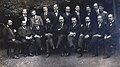 Халил-бек Хасмамедов (сидит 3-й слева) среди делегатов Первой Конференции представителей кавказских республик в Тифлисе, 1919 год. Первый ряд в центре — Е. Гегечкори