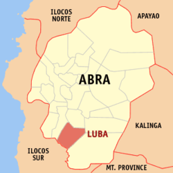 Mapa de Abra con Luba resaltado