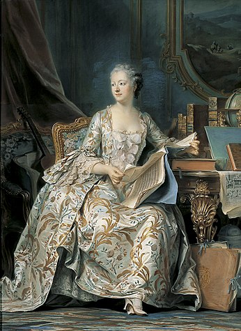 Madame Pompadour with gray hair