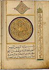 Linkes Bild: Koranmanuskript, China, 16. oder 17. Jh. Rechtes Bild: Brunnsche Verkettung