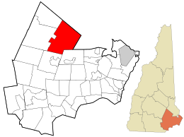 Location in Rockingham County and the state of New Hampshire