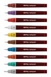 Rotring Rapidographs in ISO nib sizes Rotring Rapidograph Technical Pens 0.1-2.0 mm.svg