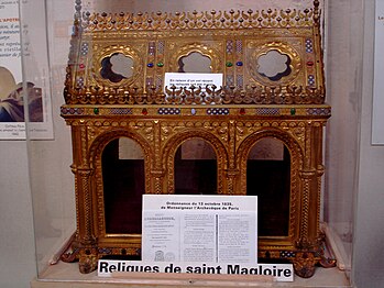 Reliquary of Saint Magloire, a Breton saint. The relics have been moved to another location.
