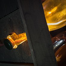 Yeast in a bottle during sparkling wine production at Schramsberg Vineyards, Napa Schramsberg Vineyards, July 2019-7609.jpg